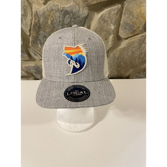 Local Crowns Bass Fish Hat Snapback Adjustable Trucker Mesh Cap Forest Views NEW - Picture 3 of 11